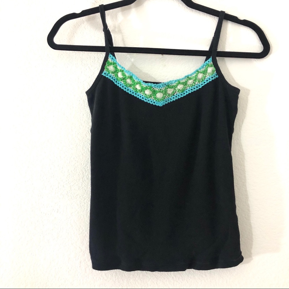 Free People Embroidered Basic Spaghetti Tank Top - image 2
